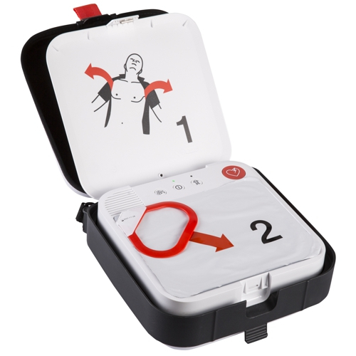 Physio control lifepak CR2 USB AED halfautomaat draagtas binnenkant