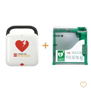 Physio control lifepak cr2 usb aed halfautomaat + buitenkast met pincode